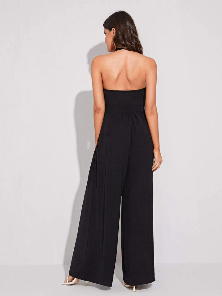 Palazzo Elegante de Espalda Descubierta y Cuello Halter - LIZAPONS