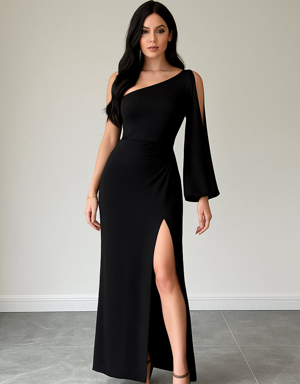 Vestido Francés Elegante y Sexy con Abertura Lateral - LIZAPONS