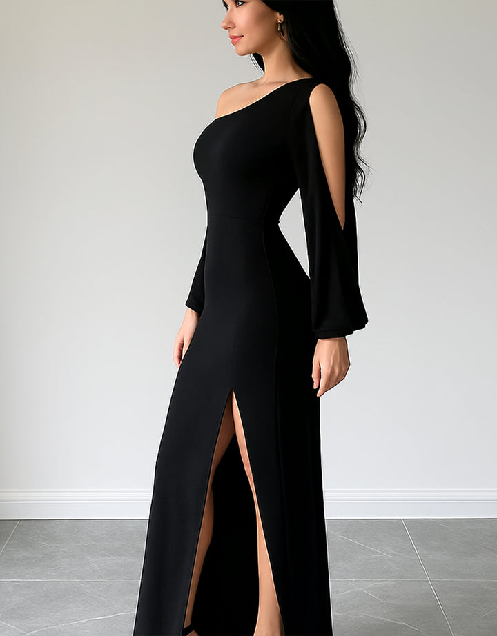 Vestido Francés Elegante y Sexy con Abertura Lateral - LIZAPONS