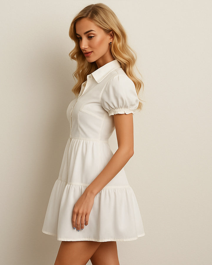 Vestido Camisero de Cuello Sport y Botones al Frente - LIZAPONS