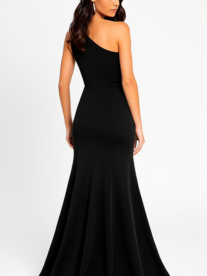 Vestido Elegante de Un Hombro y Corte Sirena con Abertura Lateral - LIZAPONS