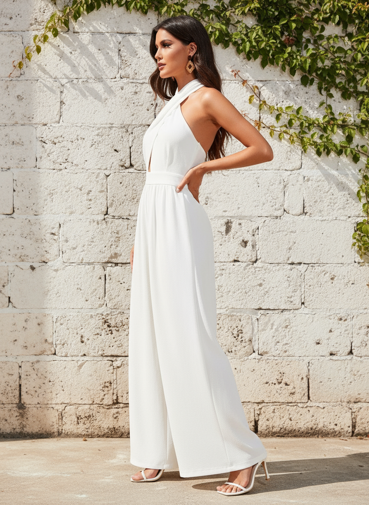 Palazzo Elegante de Espalda Descubierta y Cuello Halter - LIZAPONS