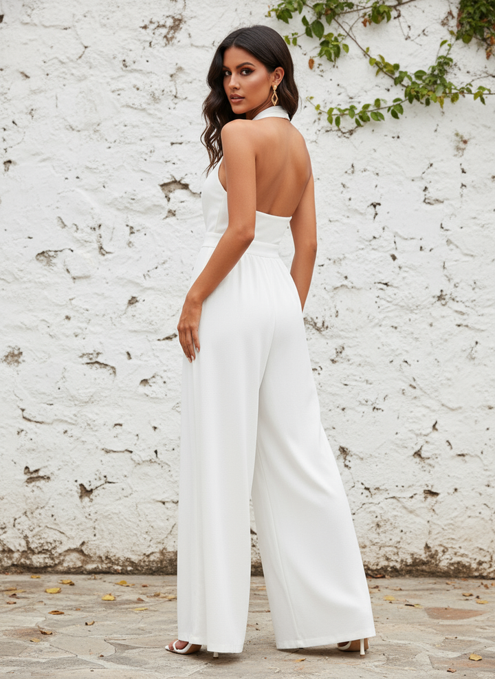 Palazzo Elegante de Espalda Descubierta y Cuello Halter - LIZAPONS