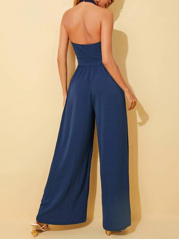 Jumpsuit Elegante de Espalda Descubierta con Tiras Cruzadas - LIZAPONS