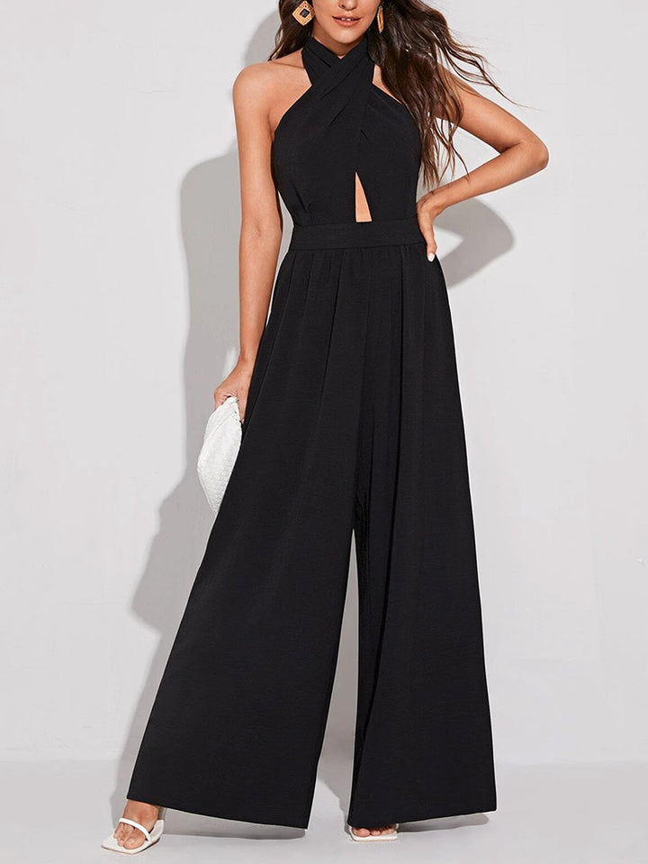 Jumpsuit Elegante de Espalda Descubierta con Tiras Cruzadas - LIZAPONS