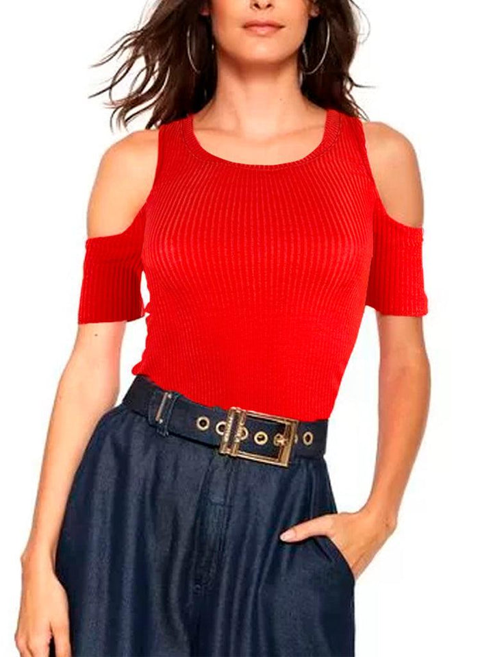 Verano Mujer KKG Blusa Sexy Con Hombros Descubiertos Para Mujer