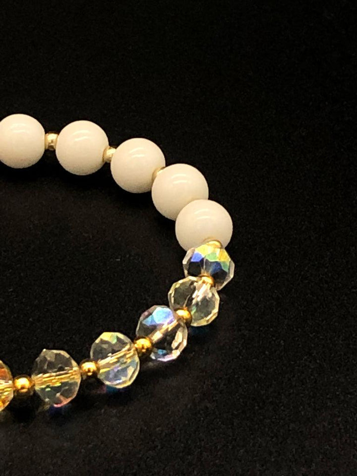 Pulsera de piedras y perlas de cristal con cierre tipo langosta - LIZAPONS