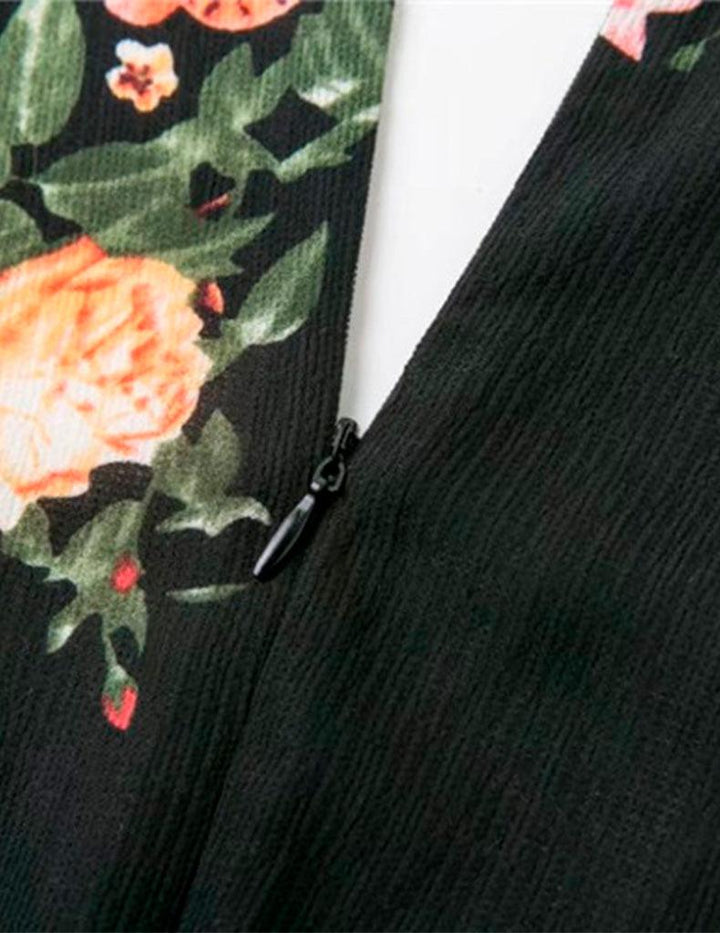 Vestido casual manga corta con estampado floral - LIZAPONS